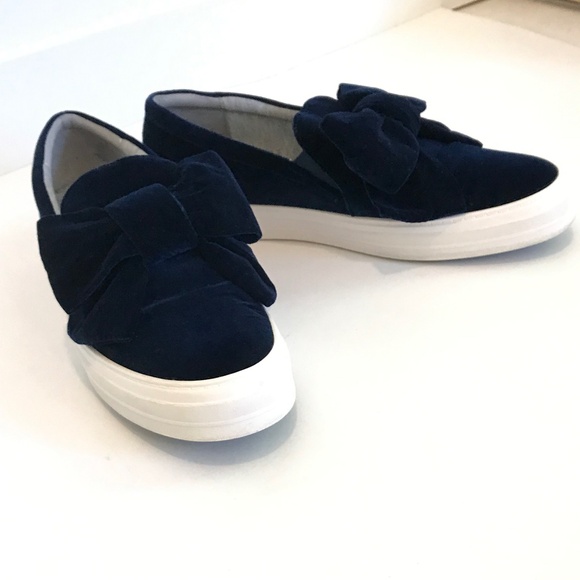 Nine West Navy Blue Velvet Sneakers, 10 - Picture 2 of 16